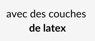 Matelas avec des couches de latex
