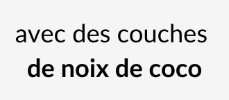 Matelas avec des couches de noix de coco