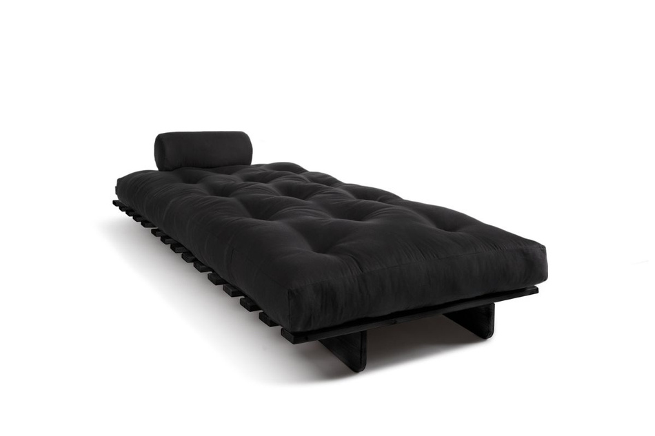 Canapé lit 90x200 - Slim Basic Black - Pascall Futon Noir