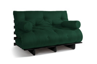 Canapé lit 140x200 - Slim Exclusive Black - Pascall Futon Vert Bouteille