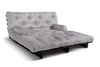 Canapé lit 180x200 - Slim Comfort Black - Pascall Futon Gris Clair