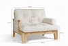 Fauteuil Sakura - Pascall Futon Gris