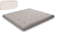 Matelas 200x200 naturel avec latex - Futon Comfort Trio Latex Wool - Pascall Gris