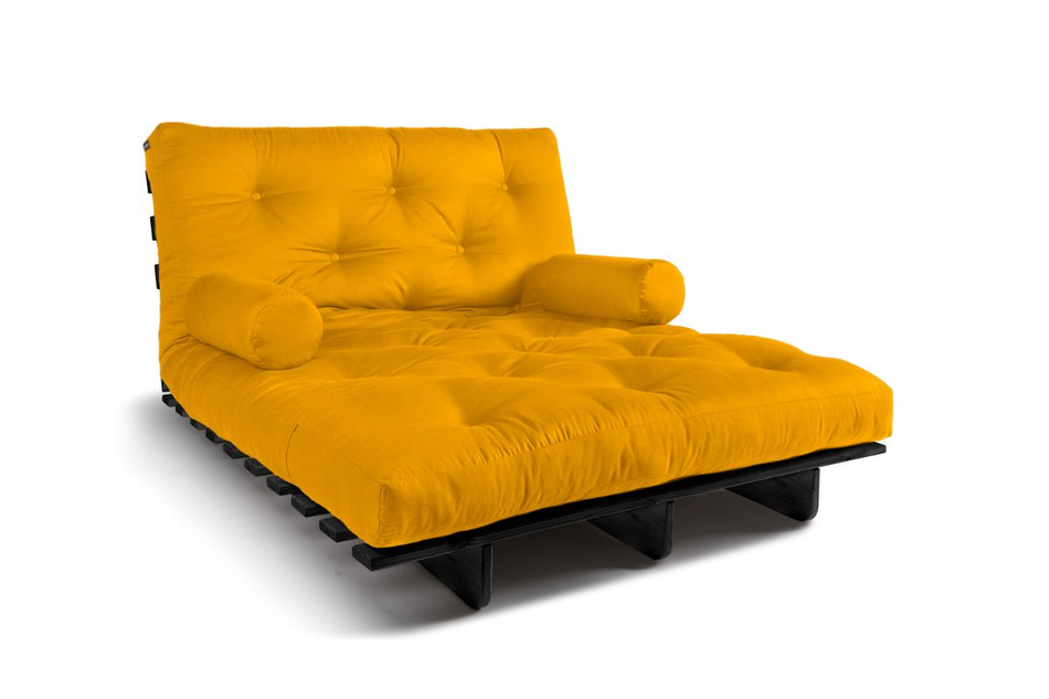 Canapé lit 120x200 - Slim Exclusive Black - Pascall Futon Jaune