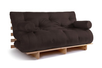 Canapé lit 160x200 - Slim Basic Classic - Pascall Futon Marron