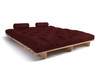 Canapé lit 180x200 - Slim Basic Classic - Pascall Futon Bordeaux