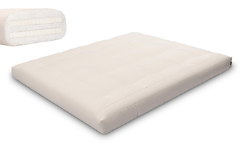 Matelas 160x200 naturel avec latex - Futon Medium Duo Latex - Pascall Ecru