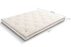 Matelas 200x200 naturel avec latex - Futon Slim Latex Kedro - Pascall Ecru