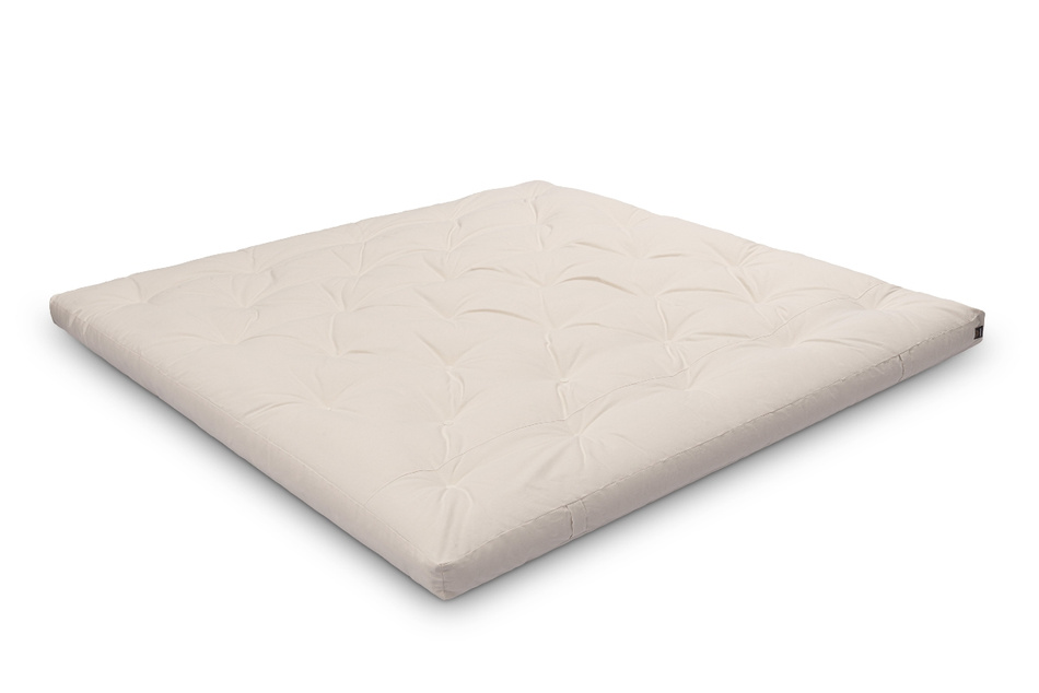 Matelas 200x200 naturel avec latex - Futon Slim Duo Latex - Pascall Ecru