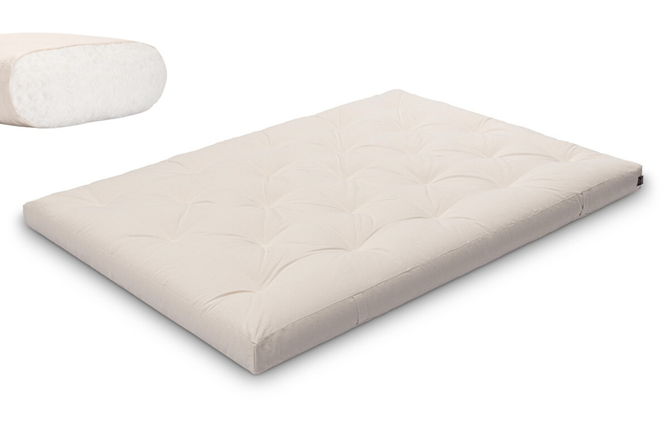 Matelas 140x200 naturel - Futon Slim Natural - Pascall Ecru