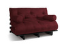 Canapé lit 140x200 - Slim Exclusive Black - Pascall Futon Bordeaux