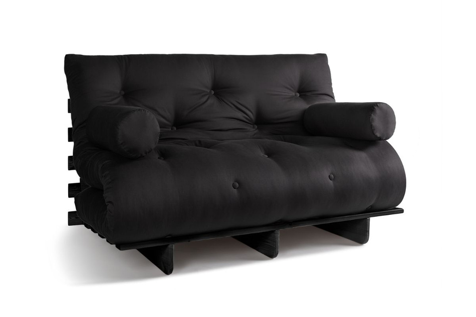 Canapé lit 140x200 - Slim Basic Black - Pascall Futon Noir