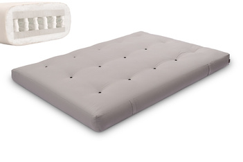 Matelas 140x200 naturel - Futon Hybrid Pocket H3 - Pascall Gris