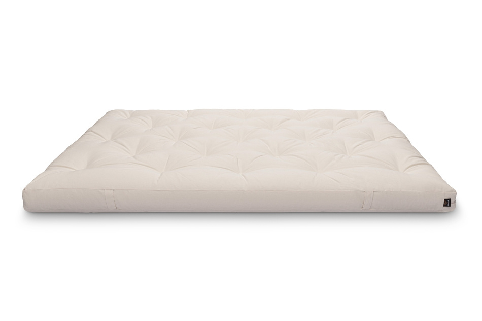 Matelas 140x200 naturel - Futon Slim Natural - Pascall Gris Clair
