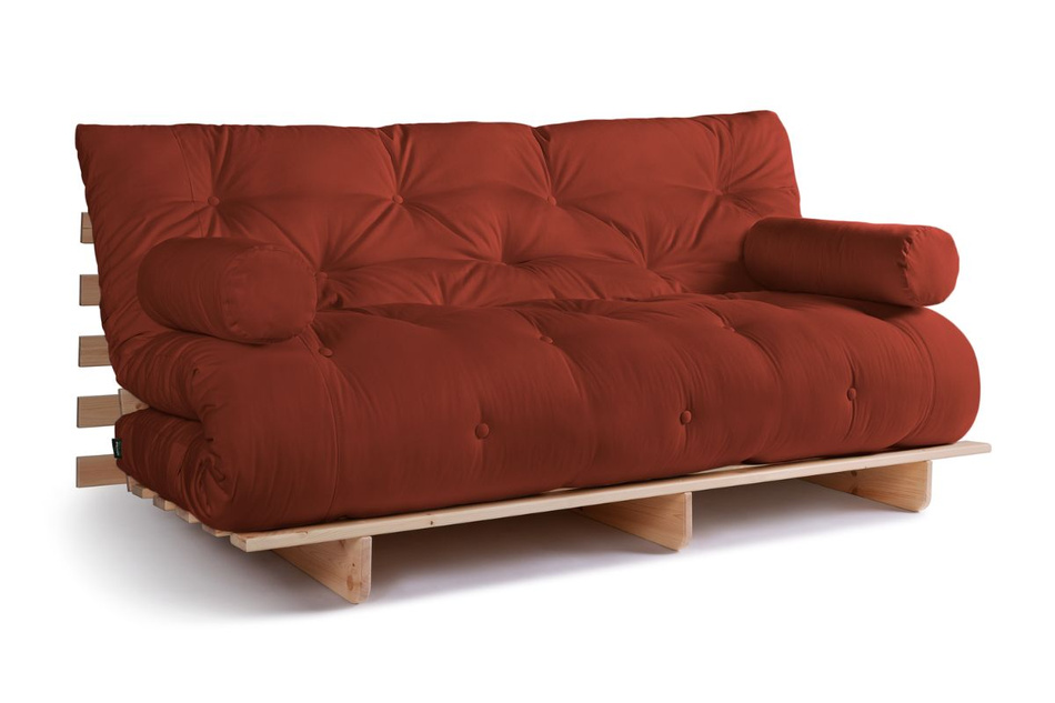 Canapé lit 180x200 - Slim Comfort Classic - Pascall Futon Brique