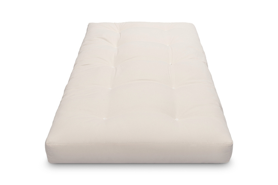 Matelas 90x200 naturel avec de la laine, coco et 2x latex - Futon Comfort Wool - Pascall Ecru