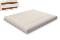 Matelas 180x200 naturel avec latex et 2x coco- Futon Comfort Relax Hard - Pascall Ecru