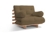 Canapé de jardin 90×200 cm dépliable – Freedom Classic – Pascall Futon Marron Light