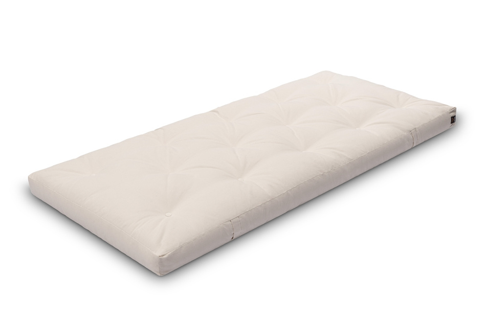Matelas 90x200 naturel avec latex - Futon Slim Latex - Pascall Gris Clair