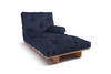 Canapé lit 90x200 - Slim Basic Classic - Pascall Futon Blue Marine