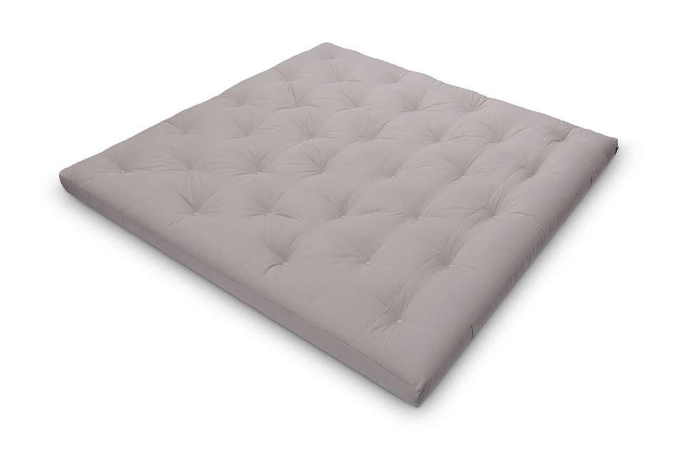 Matelas 200x200 naturel - Futon Slim Natural - Pascall Gris