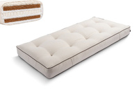 Matelas 90x200 naturel avec de la laine, latex et 2x coco - Futon Comfort Wool Hard Kedro - Pascall Lin