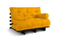 Canapé lit 120x200 - Slim Exclusive Black - Pascall Futon Jaune