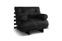 Canapé lit 90x200 - Slim Basic Black - Pascall Futon Noir