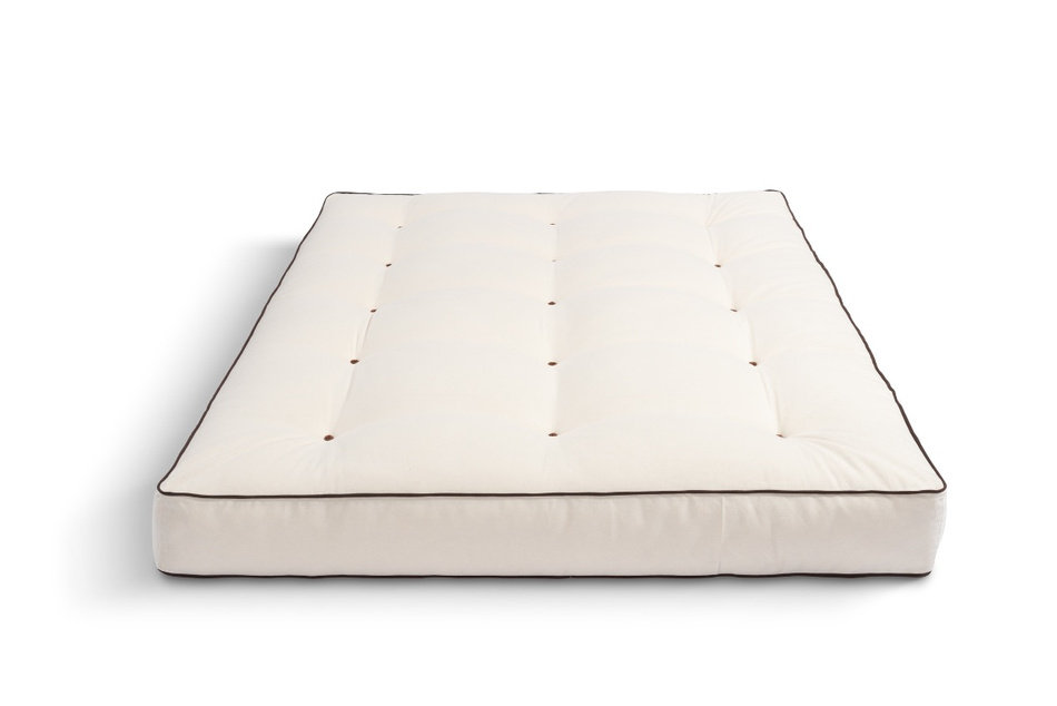 Matelas 140x200 naturel avec latex - Futon Comfort Trio Latex Wool - Pascall Kedro Ecru