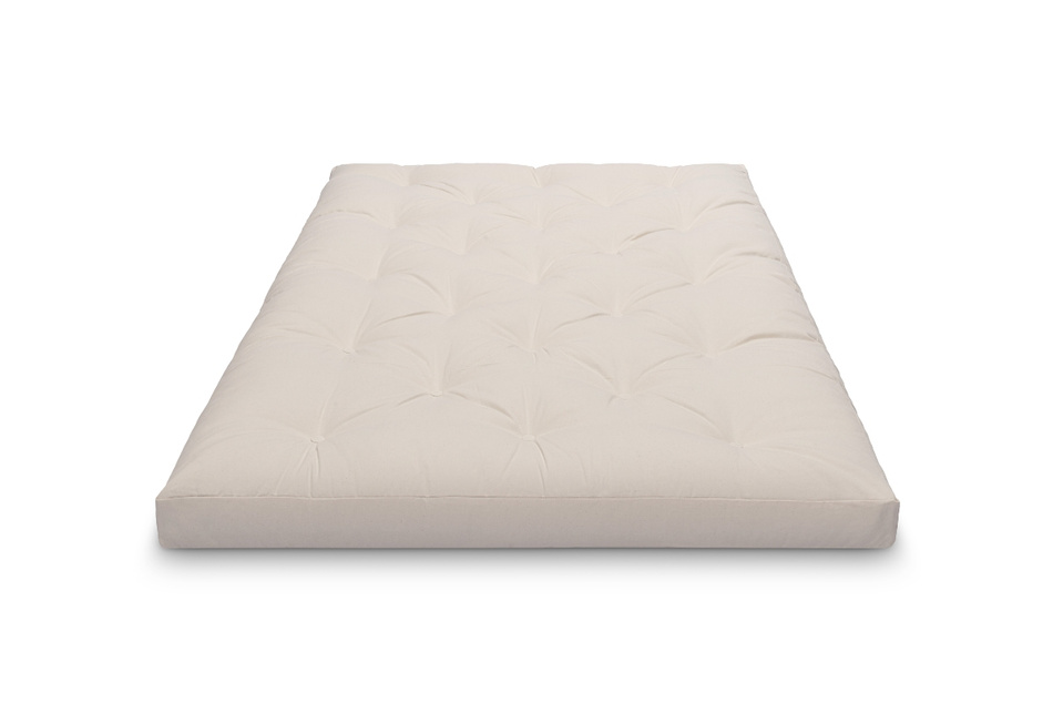 Matelas 120x200 naturel - Futon Slim Natural - Pascall Vert Bouteille