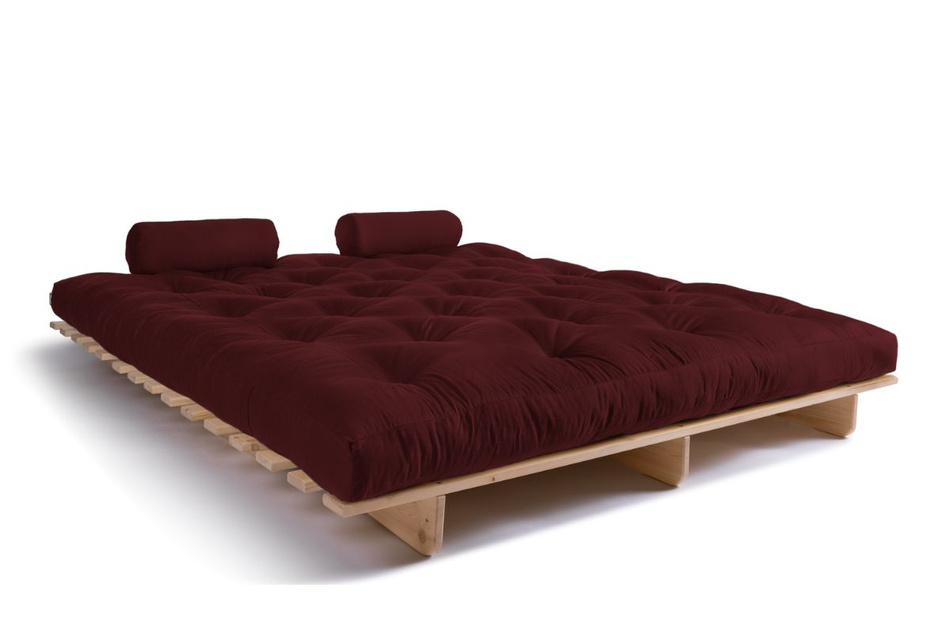 Canapé lit 180x200 - Slim Comfort Classic - Pascall Futon Bordeaux