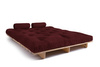 Canapé lit 160x200 - Slim Basic Classic - Pascall Futon Bordeaux