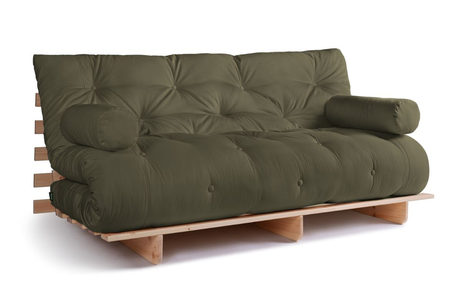 Canapé lit 180x200 - Slim Exclusive Classic - Pascall Futon Kaki