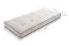 Matelas 90x200 naturel avec de la laine, coco et 2x latex - Futon Comfort Wool Kedro - Pascall Lin