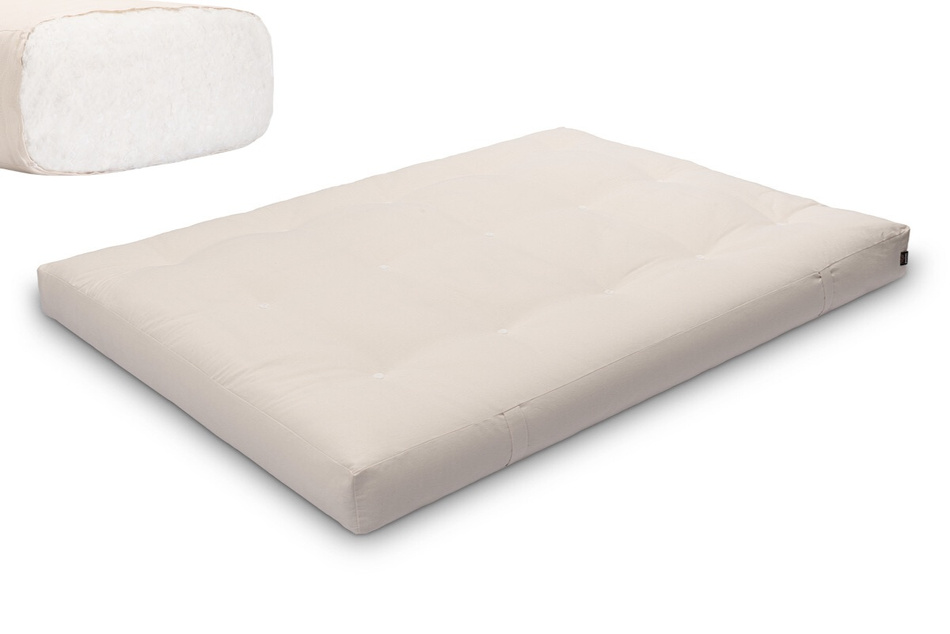 Matelas 140x200 naturel - Futon Comfort Natural - Pascall Ecru