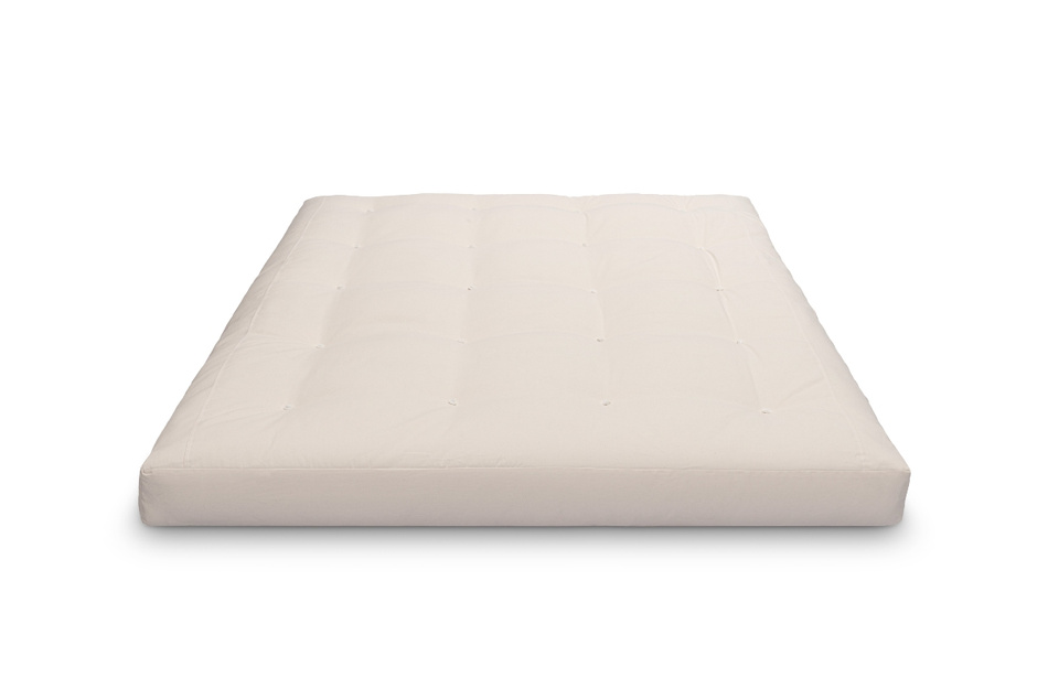 Matelas 160x200 naturel avec de la laine, coco et 2x latex - Futon Comfort Wool - Pascall Ecru