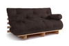Canapé lit 160x200 - Slim Basic Classic - Pascall Futon Marron