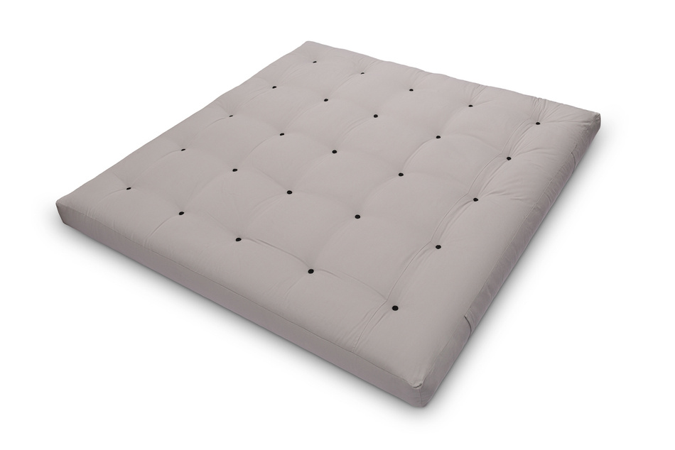 Matelas 200x200 naturel avec de la laine, coco et 2x latex - Futon Comfort Wool - Pascall Gris
