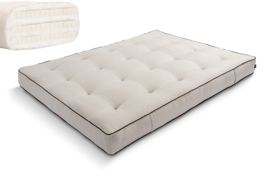 Matelas 200x200 naturel avec latex - Futon Comfort Trio Latex - Pascall Kedro Lin