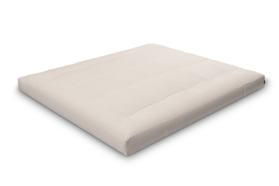 Matelas 180x200 naturel avec latex - Futon Comfort Trio Latex Wool - Pascall Ecru