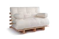 Canapé lit 120x200 - Slim Comfort Classic - Pascall Futon Ecru