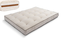 Matelas 200x200 naturel avec de la laine, coco et 2x latex - Futon Comfort Wool Kedro - Pascall Lin