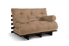 Canapé lit 120x200 - Slim Basic Black - Pascall Futon Beige