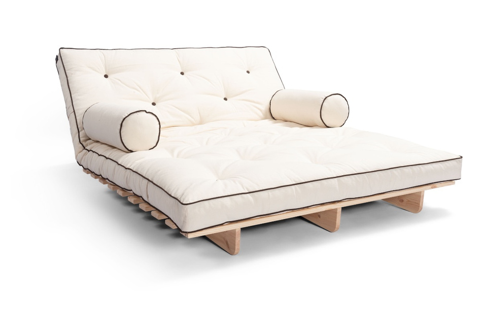 Canapé lit 140x200 - Slim Basic Kedro Classic - Pascall Futon Ecru