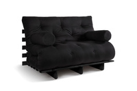 Canapé lit 120x200 - Slim Basic Black - Pascall Futon Noir