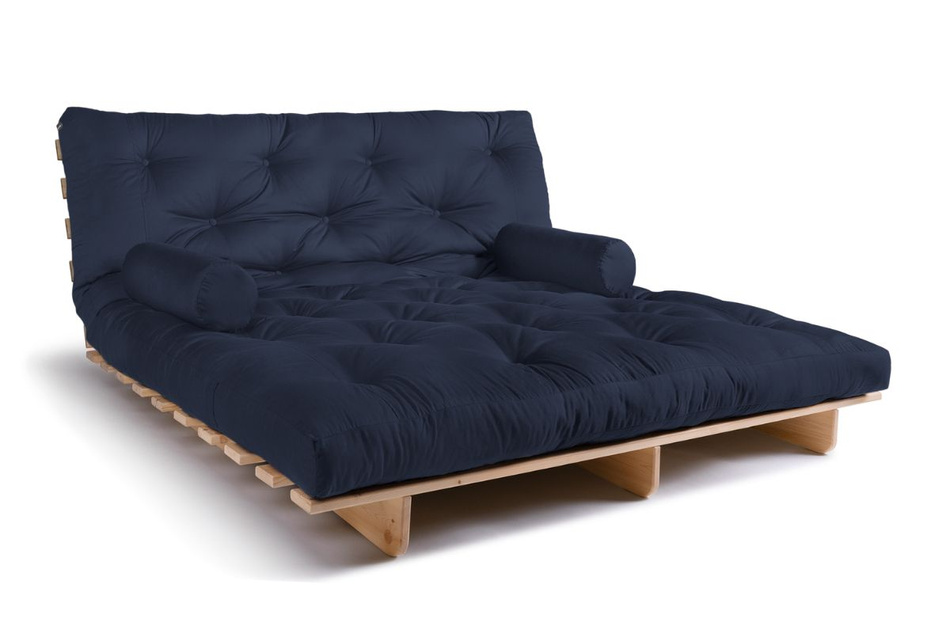 Canapé lit 180x200 - Slim Basic Classic - Pascall Futon Blue Marine