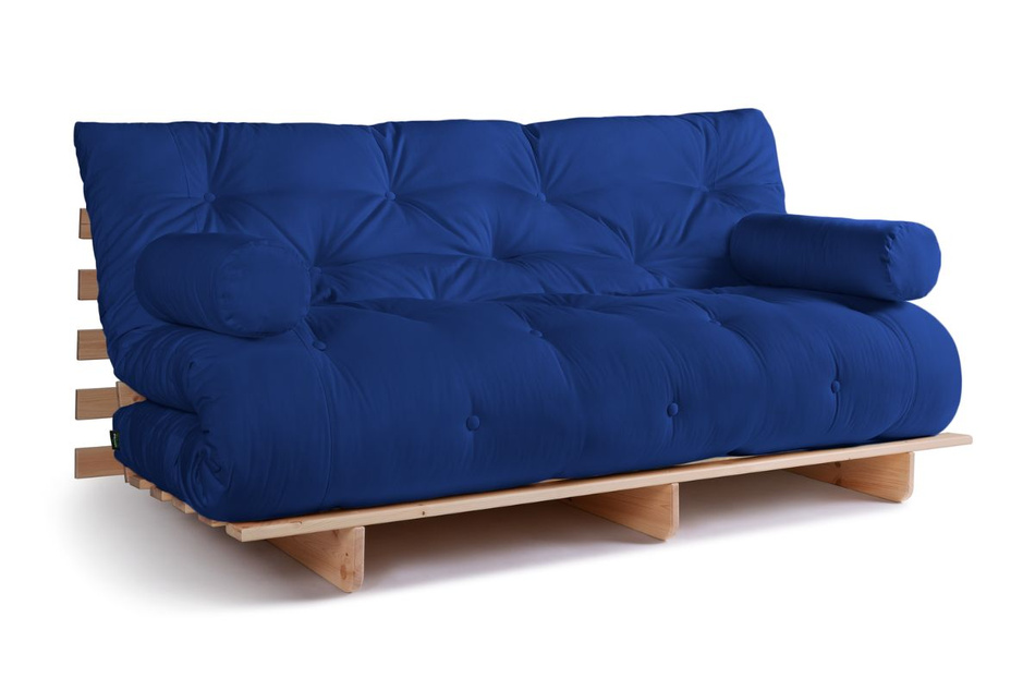 Canapé lit 180x200 - Slim Basic Classic - Pascall Futon Bleu
