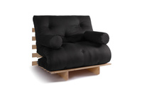 Canapé lit 90x200 - Slim Basic Classic - Pascall Futon Noir