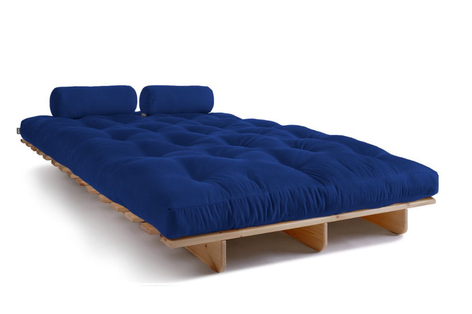 Canapé lit 140x200 - Slim Basic Classic - Pascall Futon Bleu