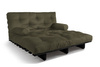 Canapé lit 140x200 - Slim Comfort Black - Pascall Futon Kaki